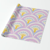 Pastel Schelp Patroon Cadeaupapier (Uitgerold)
