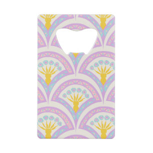 Pastel Schelp Patroon Creditkaart Flessenopener