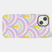 Pastel Schelp Patroon iPhone Hoesje (Achterkant horizontaal)