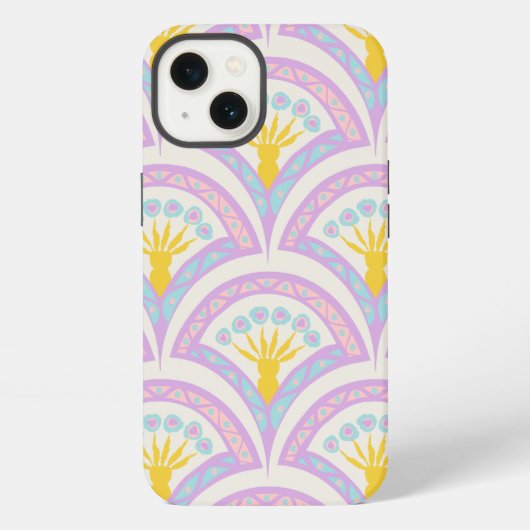 Pastel Schelp Patroon iPhone Hoesje (Achterkant)