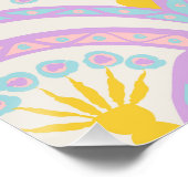 Pastel Schelp Patroon Perfect Poster (Hoek)