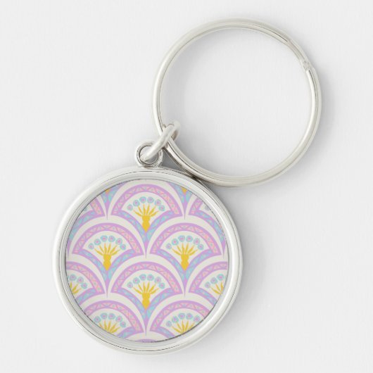 Pastel Schelp Patroon Sleutelhanger (Voorkant)