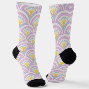 Pastel Schelp Patroon Sokken