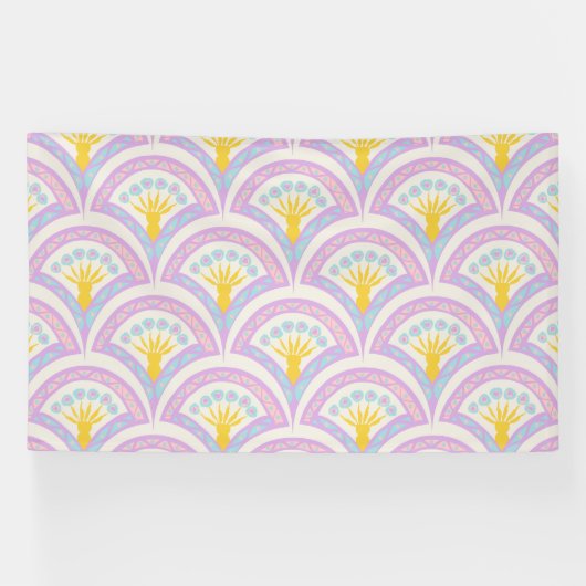 Pastel Schelp Patroon Spandoek (Horizontaal)