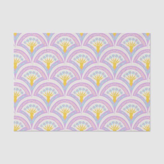 Pastel Schelp Patroon Tissuepapier (Voorkant)