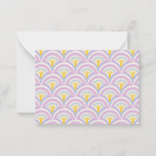Pastel Schelpmotief Notitiekaartje