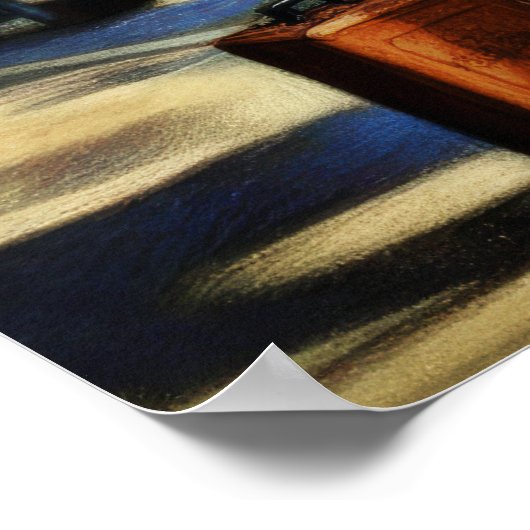 Pastel schets  benzinestation auto's poster (Hoek)