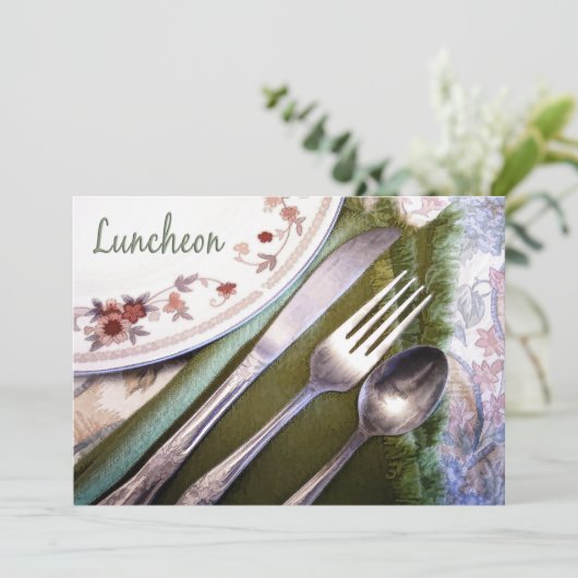 Pastel Schets van plaatsbepalingsluncheon Kaart (Staand voorkant)