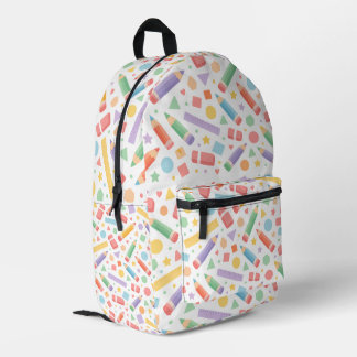 Pastel Schoolbenodigdheden Naadloos Patroon Rugzak