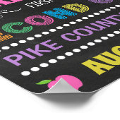 Pastel Schoolbord Eerste Dag Tweede Klas Bord Poster (Hoek)