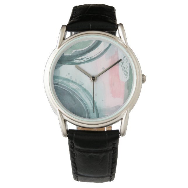 Pastel Scribe - Waterverf Horloge (Voorkant)