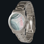 Pastel Scribe - Waterverf Horloge<br><div class="desc">Pastel Scribe III van Grace Popp. Functies in een vorm die op waterverf lijkt. Bestaat uit verschillende kleuren.</div>