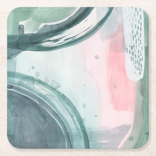 Pastel Scribe - Waterverf Kartonnen Onderzetters (Voorkant)