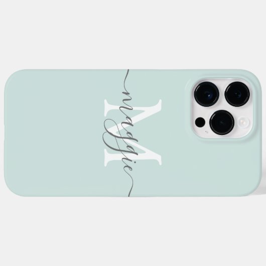 Pastel Script Monogram Case-Mate iPhone 14 Pro Max Case (Achterkant (horizontaal))