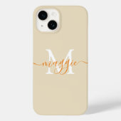 Pastel Script Monogram Case-Mate iPhone 14 Pro Max Case (Achterkant)