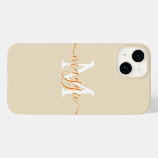 Pastel Script Monogram Case-Mate iPhone 14 Pro Max Case (Achterkant (horizontaal))