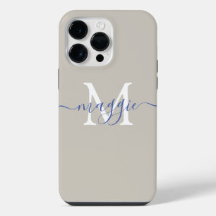 Pastel Script Monogram Hoesje Case-Mate iPhone 14  iPhone 14 Pro Max Hoesje