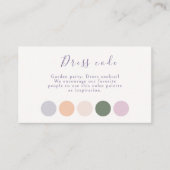 Pastel Script Trouwkleding Informatiekaartje (Voorkant)