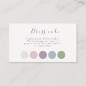 Pastel Script Trouwkleding Informatiekaartje (Voorkant)