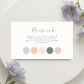  Pastel Script Wedding Attire Informatiekaartje
