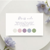  Pastel Script Wedding Attire Informatiekaartje