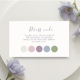  Pastel Script Wedding Attire Informatiekaartje