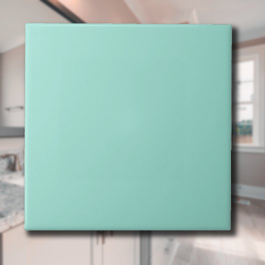 Pastel Seafoam Solid Color | Klassiek | Elegant Tegeltje