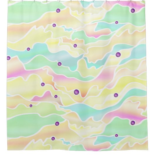 Pastel Seascape Abstract Douchegordijn (Voorkant)