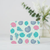 Pastel Seashell Patroon Briefkaart (Staand voorkant)