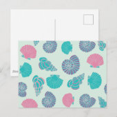 Pastel Seashell Patroon Briefkaart (Voorkant / Achterkant)