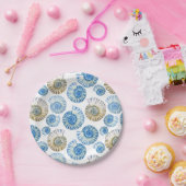 Pastel Seashell Patroon Papieren Bordje (Feest)
