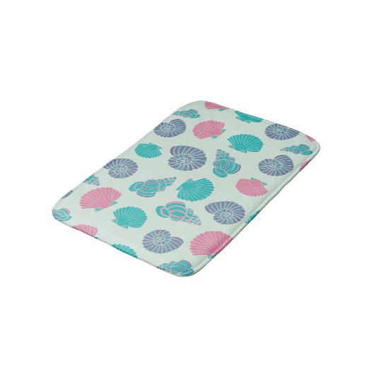 Pastel Seashell Pattern 1 Badmat (Gekanteld)