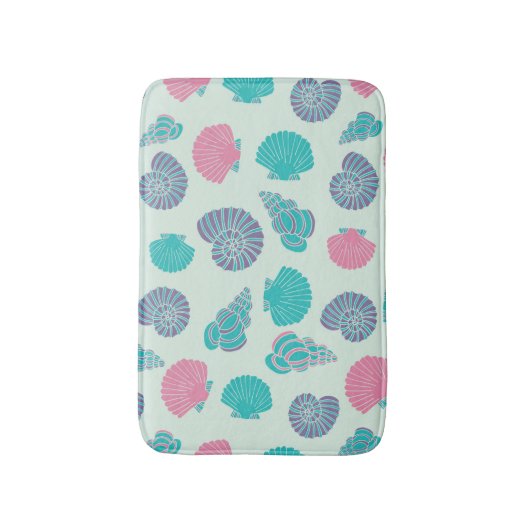 Pastel Seashell Pattern 1 Badmat (Voorkant Verticaal)