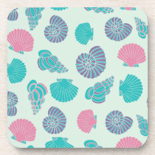 Pastel Seashell Pattern 1 Bier Onderzetter