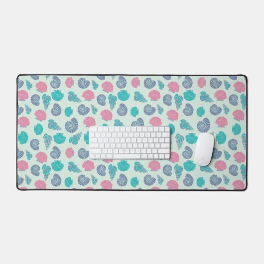 Pastel Seashell Pattern 1 Bureaumat (Keyboard & Muis)