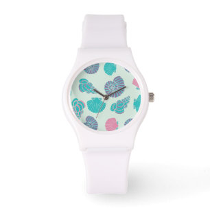 Pastel Seashell Pattern 1 Horloge