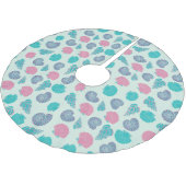 Pastel Seashell Pattern 1 Kerstboom Rok (Gekanteld)