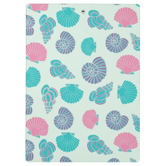 Pastel Seashell Pattern 1 Klembord (Achterkant)