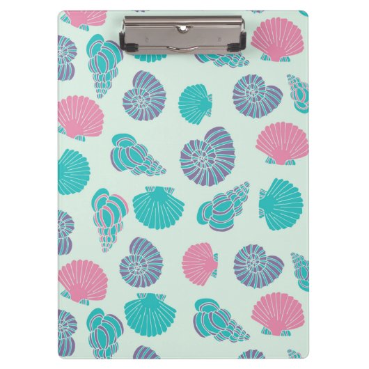 Pastel Seashell Pattern 1 Klembord (Voorkant)