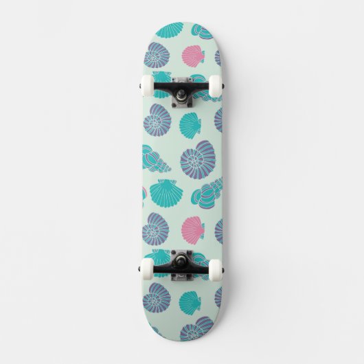 Pastel Seashell Pattern 1 Persoonlijk Skateboard (Voorkant)