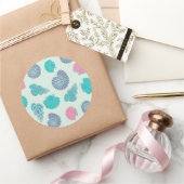 Pastel Seashell Pattern 1 Ronde Sticker (Geschenken)