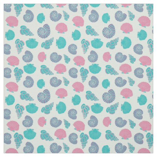 Pastel Seashell Pattern 1 Stof (Swatch)