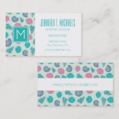 Pastel Seashell Pattern 1 Visitekaartje (Voorkant / Achterkant)