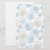 Pastel Seashell Pattern 2 Briefpapier (Voorkant / Achterkant)