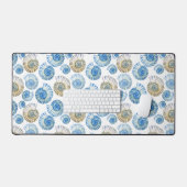 Pastel Seashell Pattern 2 Bureaumat (Keyboard & Muis)