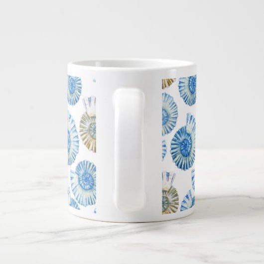 Pastel Seashell Pattern 2 Grote Koffiekop (Achterkant)