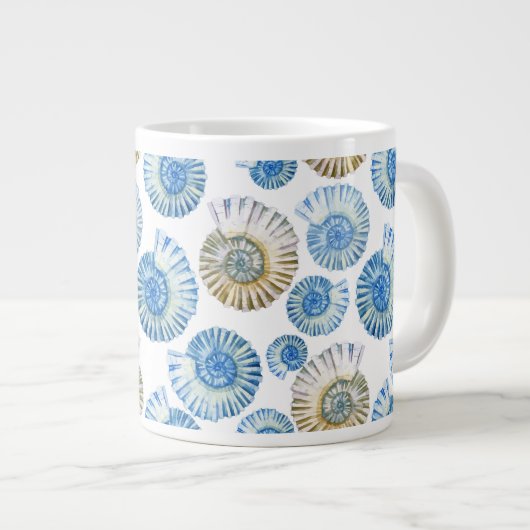 Pastel Seashell Pattern 2 Grote Koffiekop (Voorkant rechts)