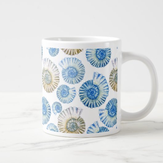 Pastel Seashell Pattern 2 Grote Koffiekop (Rechts)