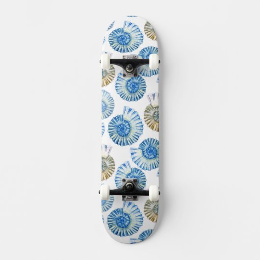 Pastel Seashell Pattern 2 Skateboard (Voorkant)