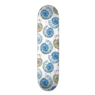 Pastel Seashell Pattern 2 Skateboard